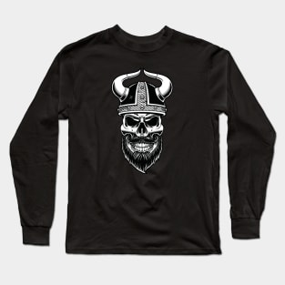 Viking pirate with black helmet Long Sleeve T-Shirt